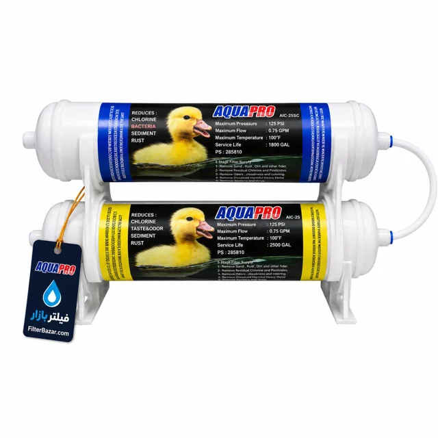 فیلتر بیرونی دو مرحله‌ای یخچال سایز بزرگ آکواپرو (AQUAPRO)