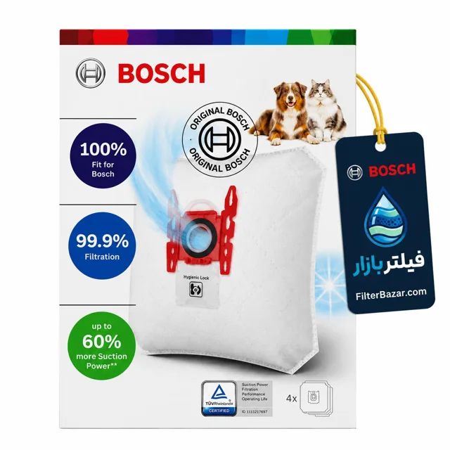 کیسه جاروبرقی بوش مدل BBZ41FGALL تایپ G ALL بسته 4 عددی (BOSCH)