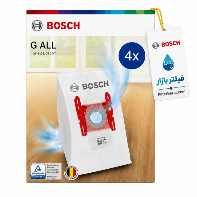 کیسه جاروبرقی بوش PowerProtect مدل BBZ41FGALL تایپ G ALL بسته 4 عددی (BOSCH)