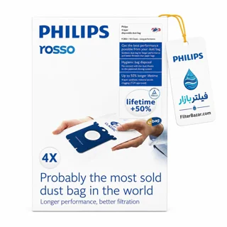 کیسه جاروبرقی فیلیپس s-bag Classic Long Performance مدل FC8021/03 بسته 4 عددی (PHILIPS)