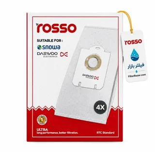پاکت جاروبرقی روسو 5 لایه مناسب اسنوا و دوو بسته 4 عددی (ROSSO)