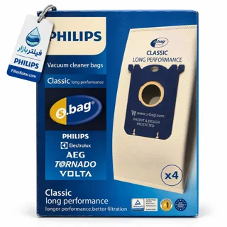 پاکت جاروبرقی S-bag مدل Classic Long Performance بسته 4 عددی مناسب فیلیپس، الکترولوکس و AEG