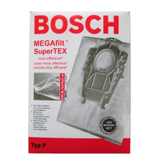 پاکت جاروبرقی بوش MEGAfilt SuperTEX مدل Type P بسته 5 عددی (BOSCH)