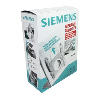پاکت جاروبرقی زیمنس MEGAfilt SuperTEX مدل Type G بسته 5 عددی (Siemens)