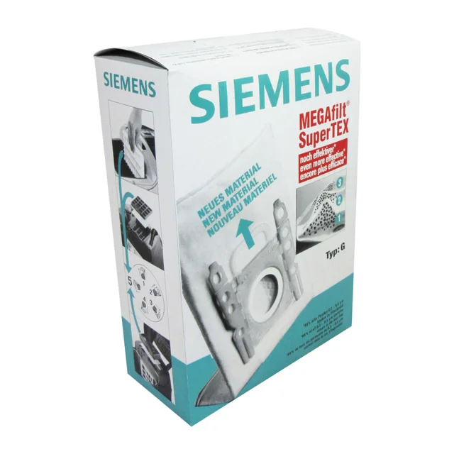 پاکت جاروبرقی زیمنس MEGAfilt SuperTEX مدل Type G بسته 5 عددی (Siemens)