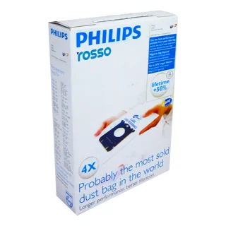 کیسه جاروبرقی فیلیپس s-bag Classic Long Performance مدل FC8021/03 بسته 4 عددی (PHILIPS)